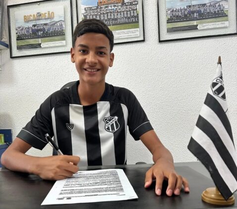 De Antônio Gonçalves: Arthur de 14 anos, é aprovado no Ceará e integra a base do clube