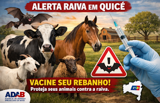 ADAB alerta produtores do Território Piemonte Norte do Itapicuru após confirmação de caso de raiva em propriedade na região de Quicé