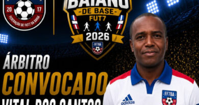 De Antônio Gonçalves o árbitro Vital dos Santos é convocado para o Campeonato Baiano de Base Fut7